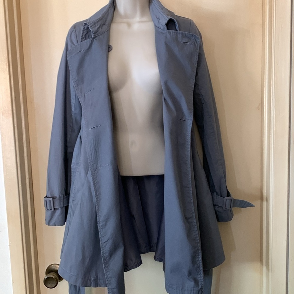 B’s Closet steel grey raincoat military style size M - Picture 10 of 12